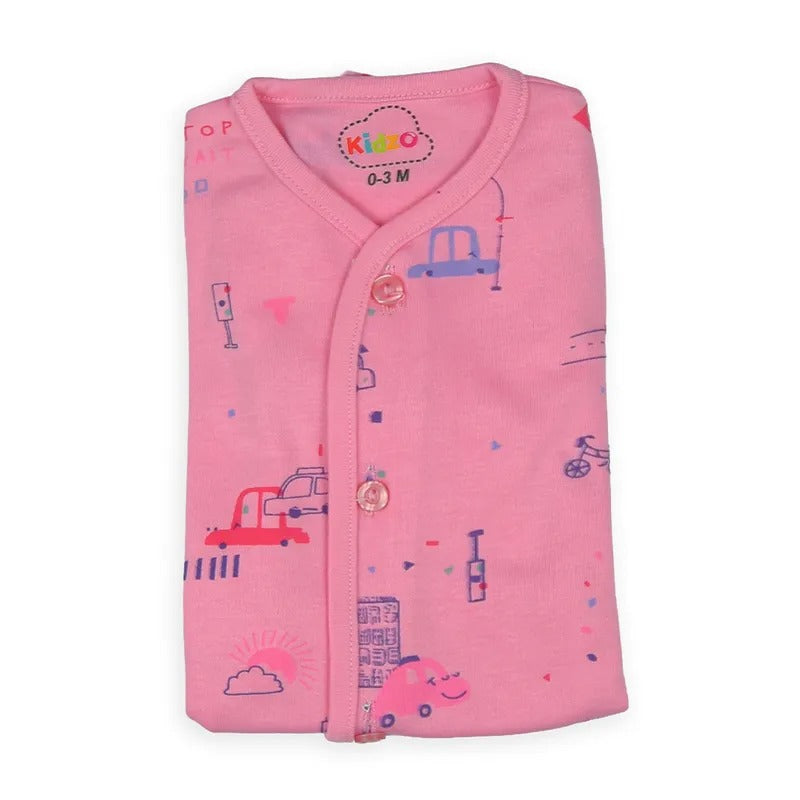 Kidzo Baby 2pcs Suit Car Printed Pink – additional product view 4 of 4