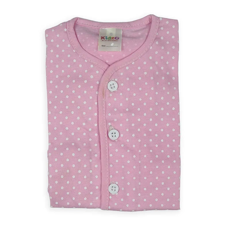 KIDZO BABY 2PCS SUIT DOTED PRINT PINK