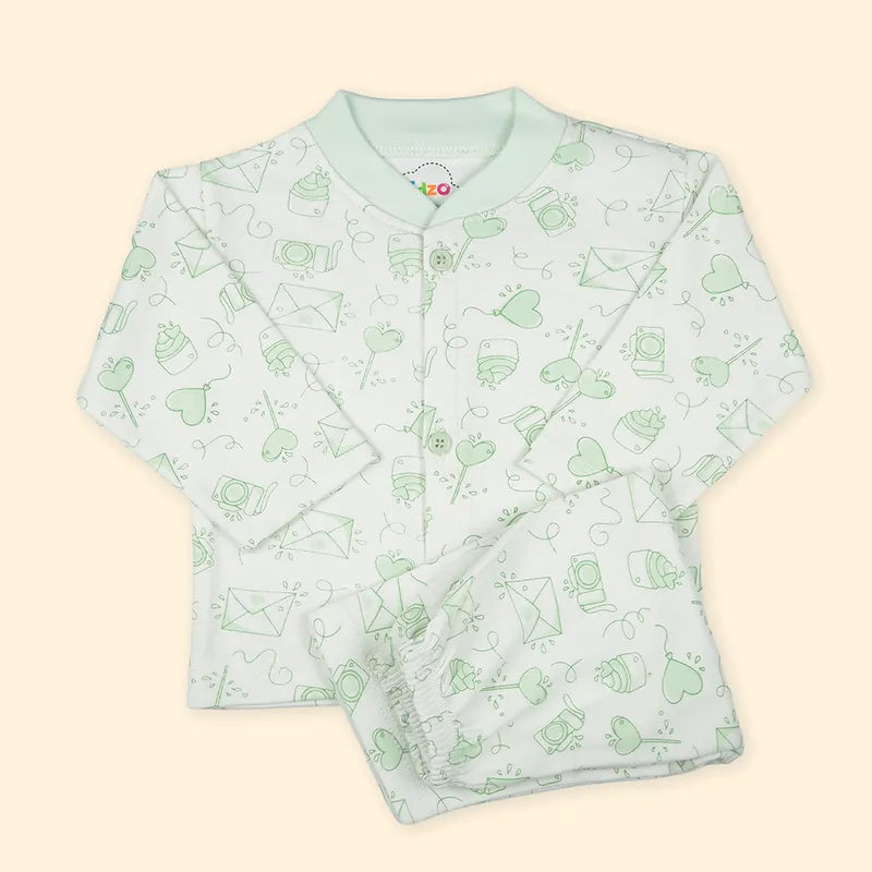 KIDZO BABY 2PCS SUIT PRINTED GREEN
