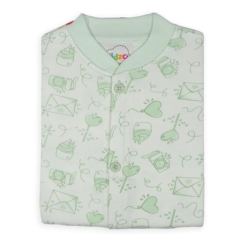 KIDZO BABY 2PCS SUIT PRINTED GREEN
