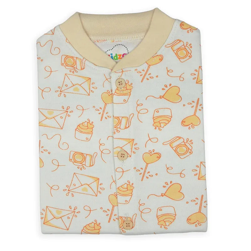 KIDZO BABY 2PCS SUIT PRINTED PEACH