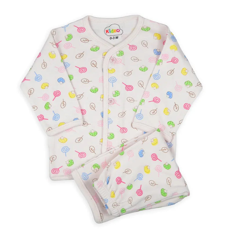 KIDZO BABY 2PCS SUIT PRINTED PINK
