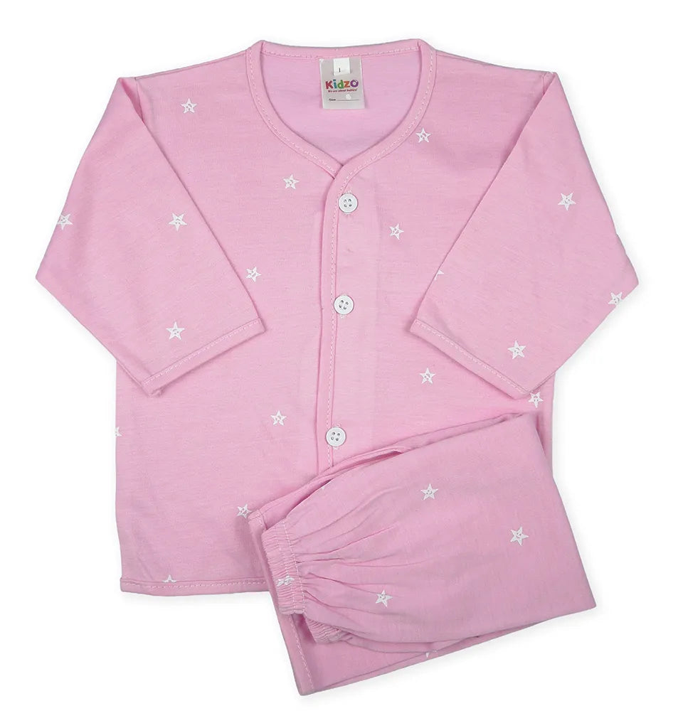 KIDZO BABY 2PCS SUIT STAR PRINT PINK