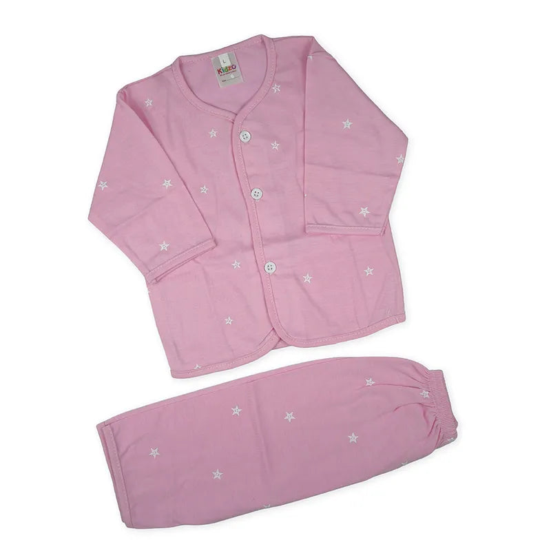 KIDZO BABY 2PCS SUIT STAR PRINT PINK