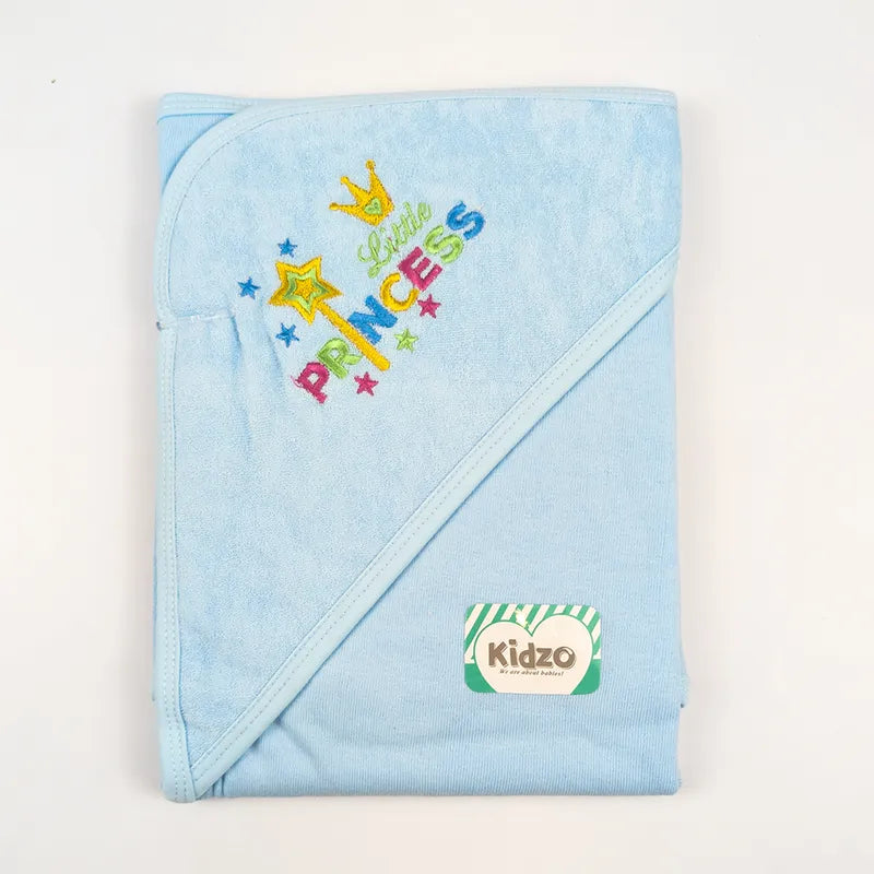 KIDZO BABY BATH TOWEL CAP PRINCESS BLUE - image 2