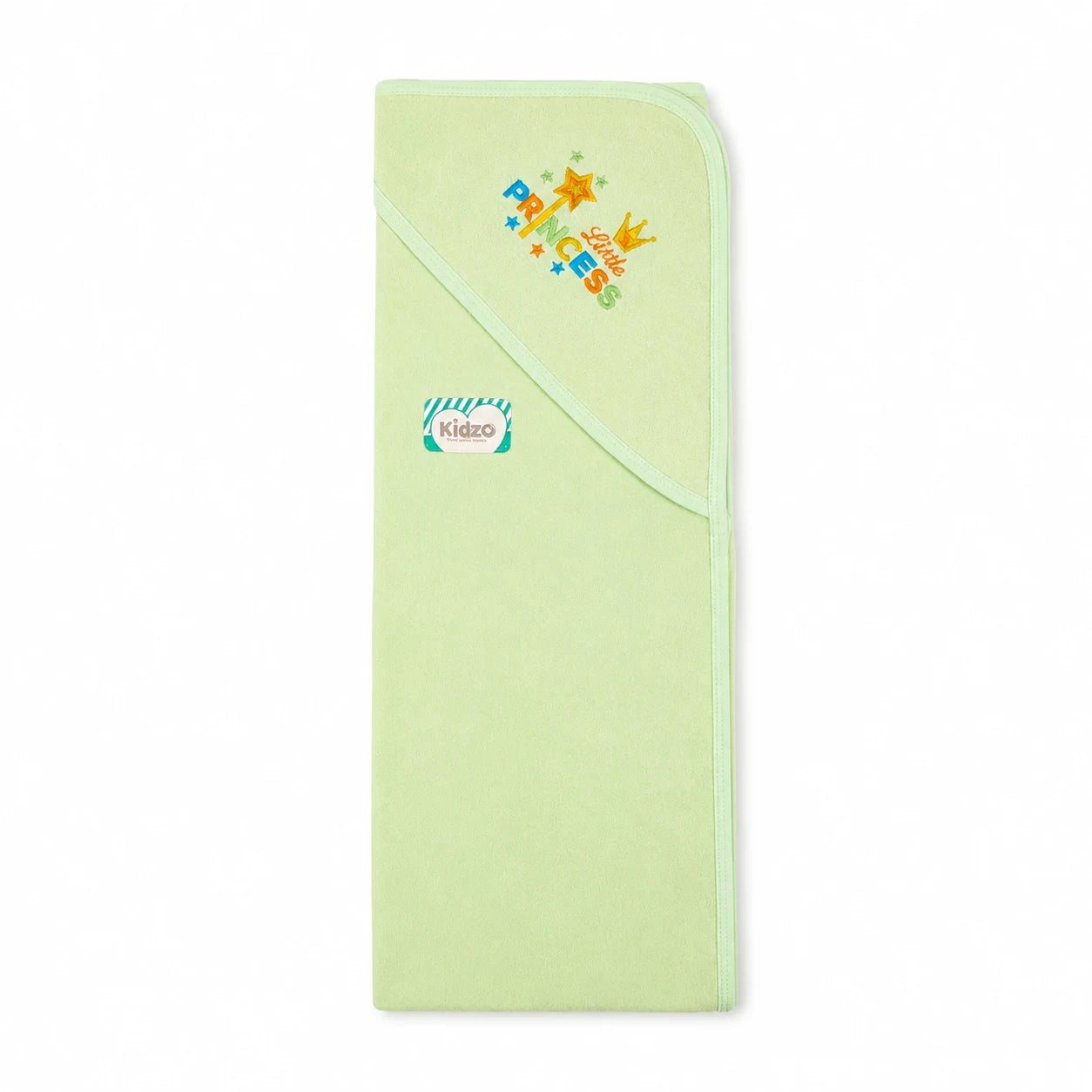 KIDZO BABY BATH TOWEL CAP PRINCESS GREEN