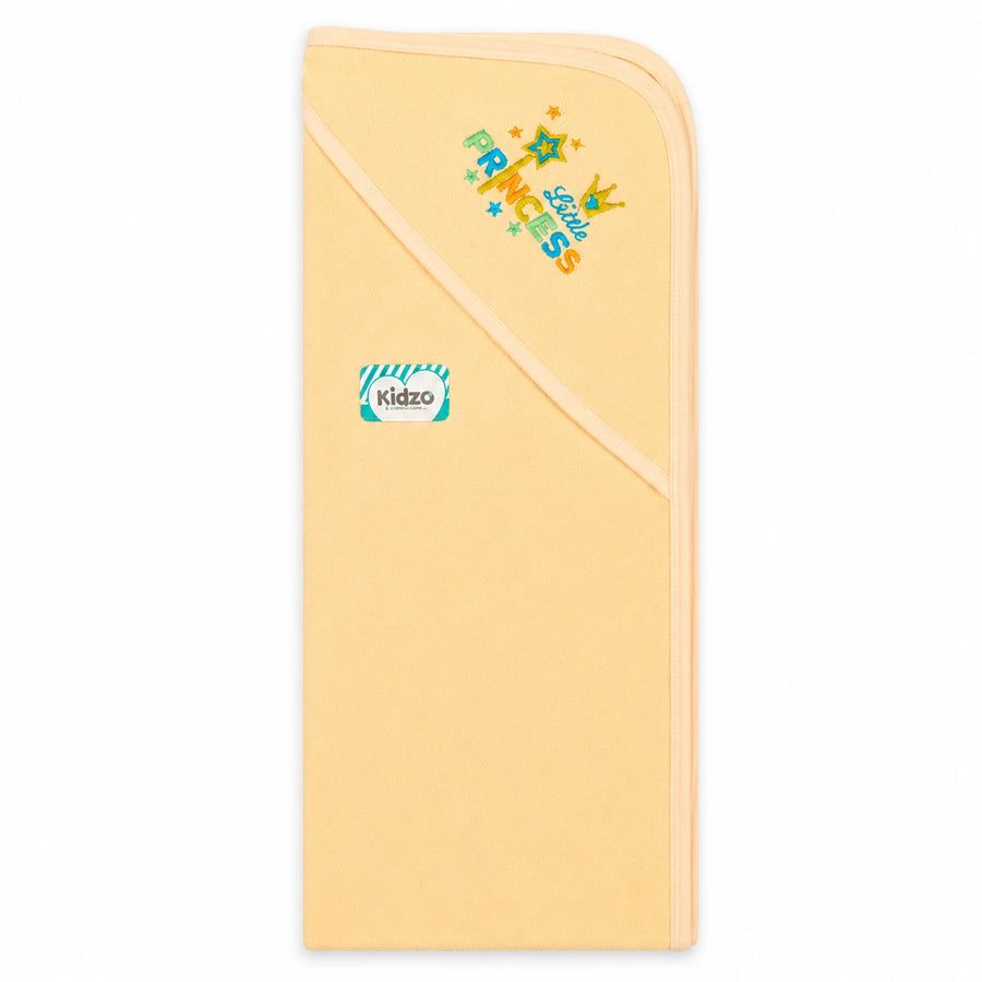 KIDZO BABY BATH TOWEL CAP PRINCESS PEACH