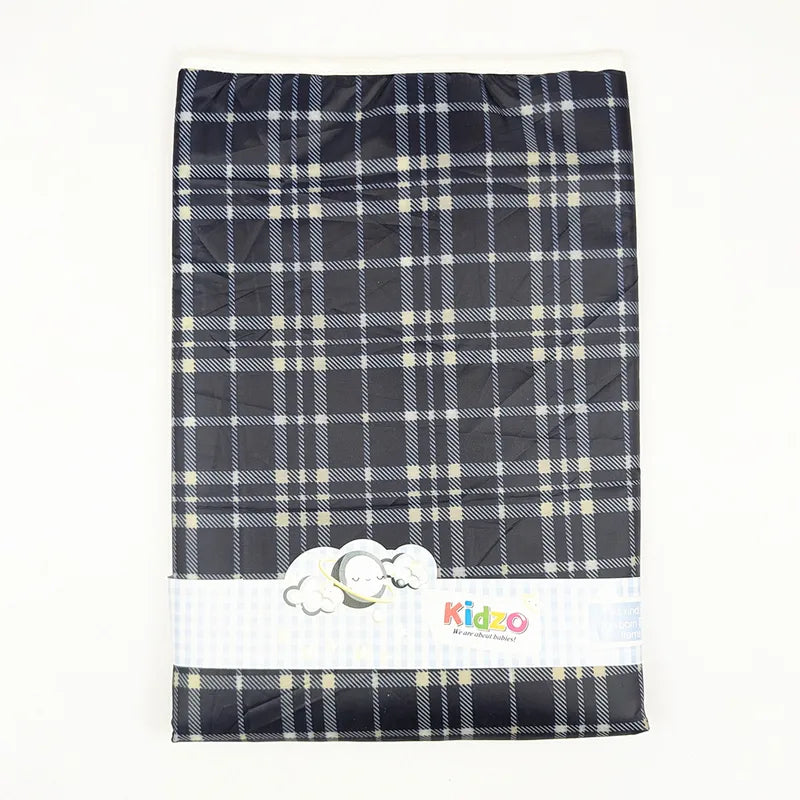 KIDZO BABY CHANGING SHEET CHECK BLUE