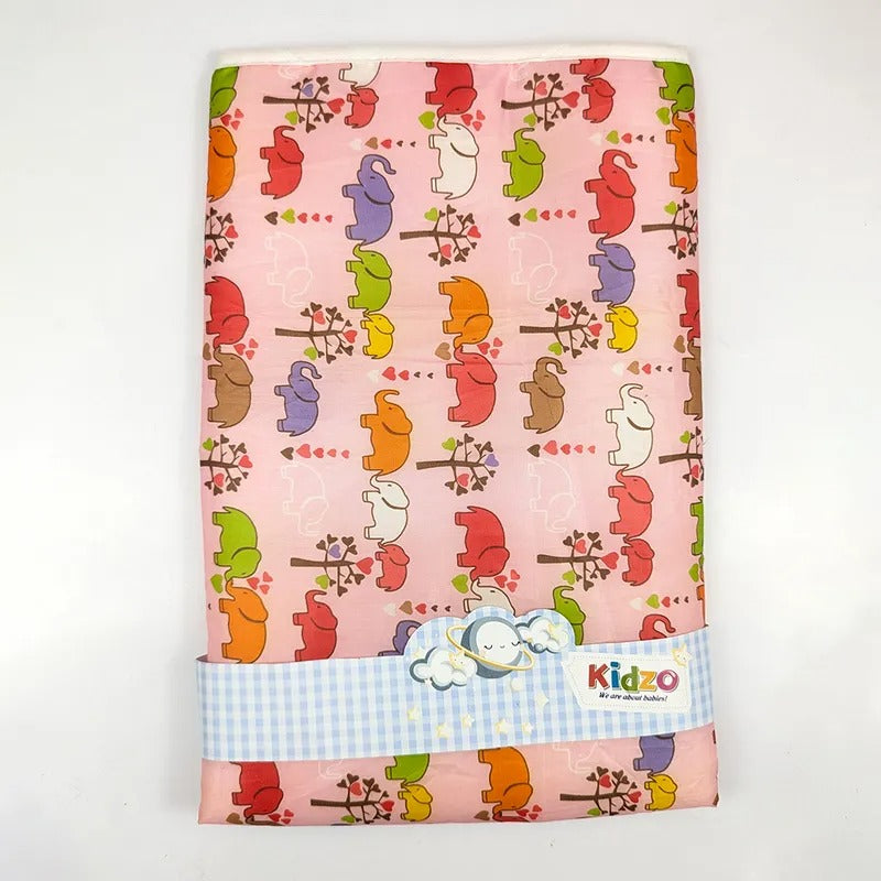 Waterproof Baby Changing Sheet, Pink Elephant – Kidzo