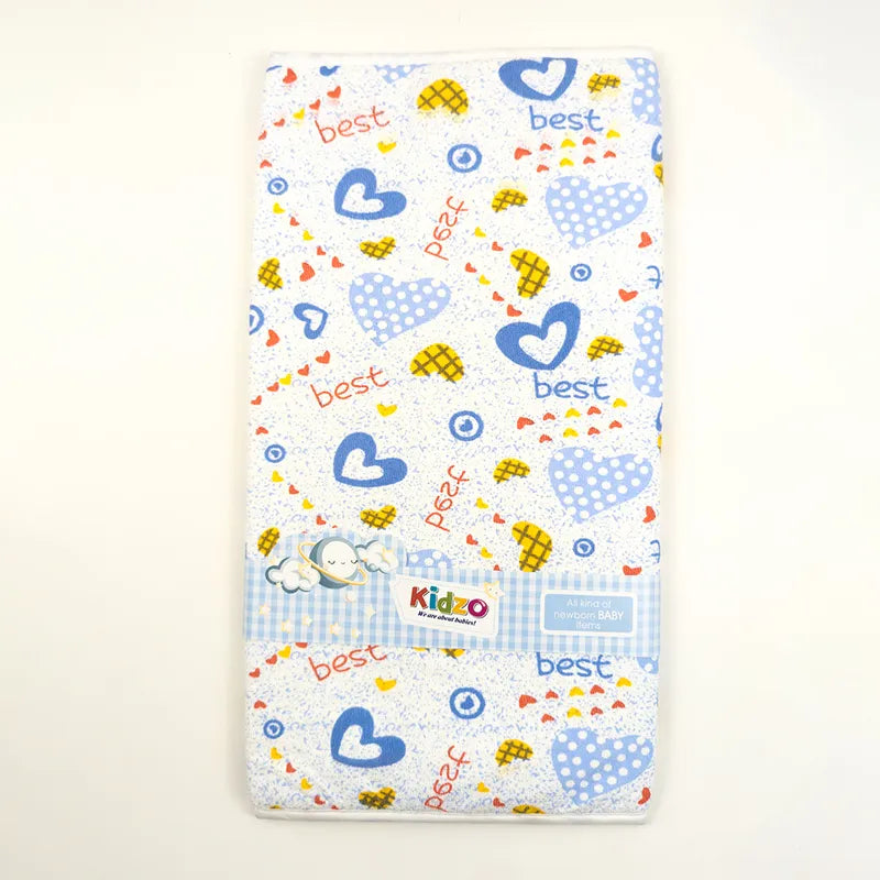 KIDZO BABY CHANGING SHEET TERRY PRINTED BLUE