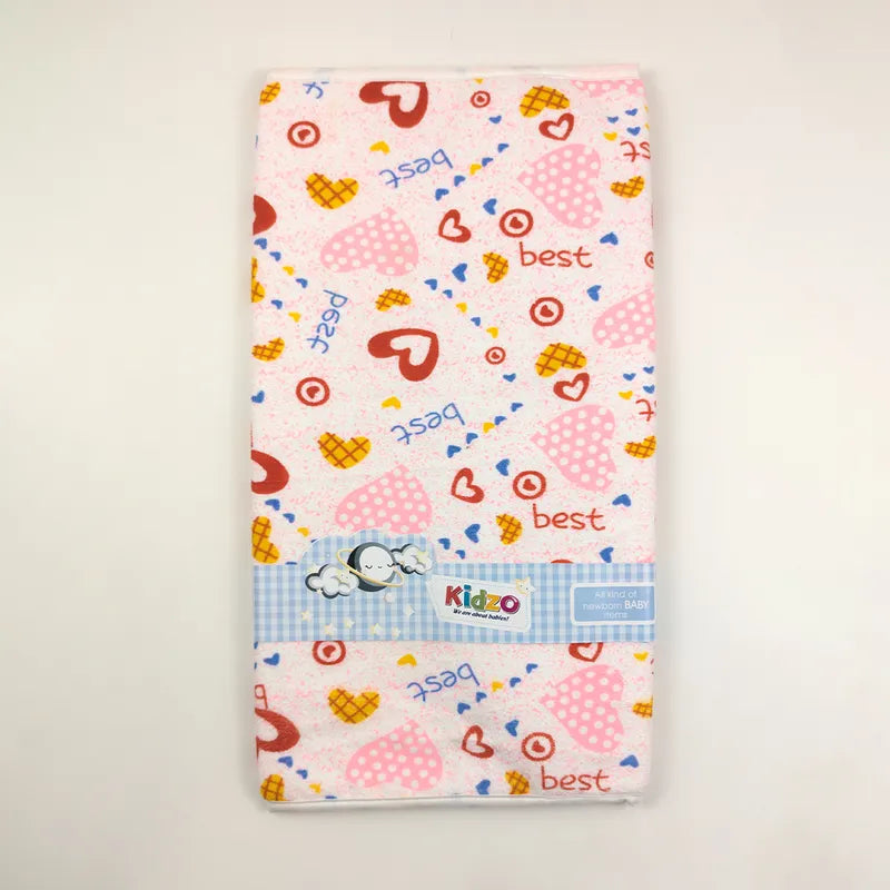 KIDZO BABY CHANGING SHEET TERRY PRINTED PINK