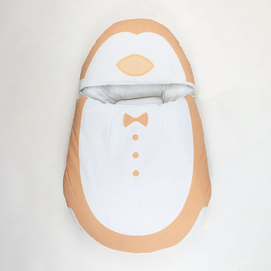 Baby Carry Nest, Yellow Penguin Print – Kidzo