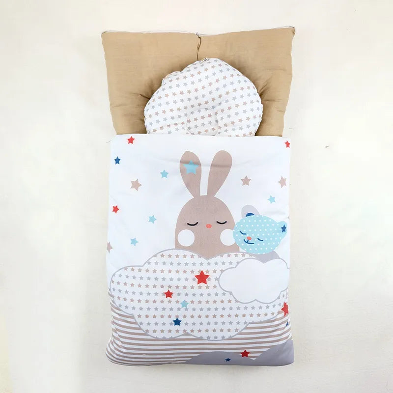 KIDZO CARRY NEST ZIP PILLOW FULL PRINTED BROWN