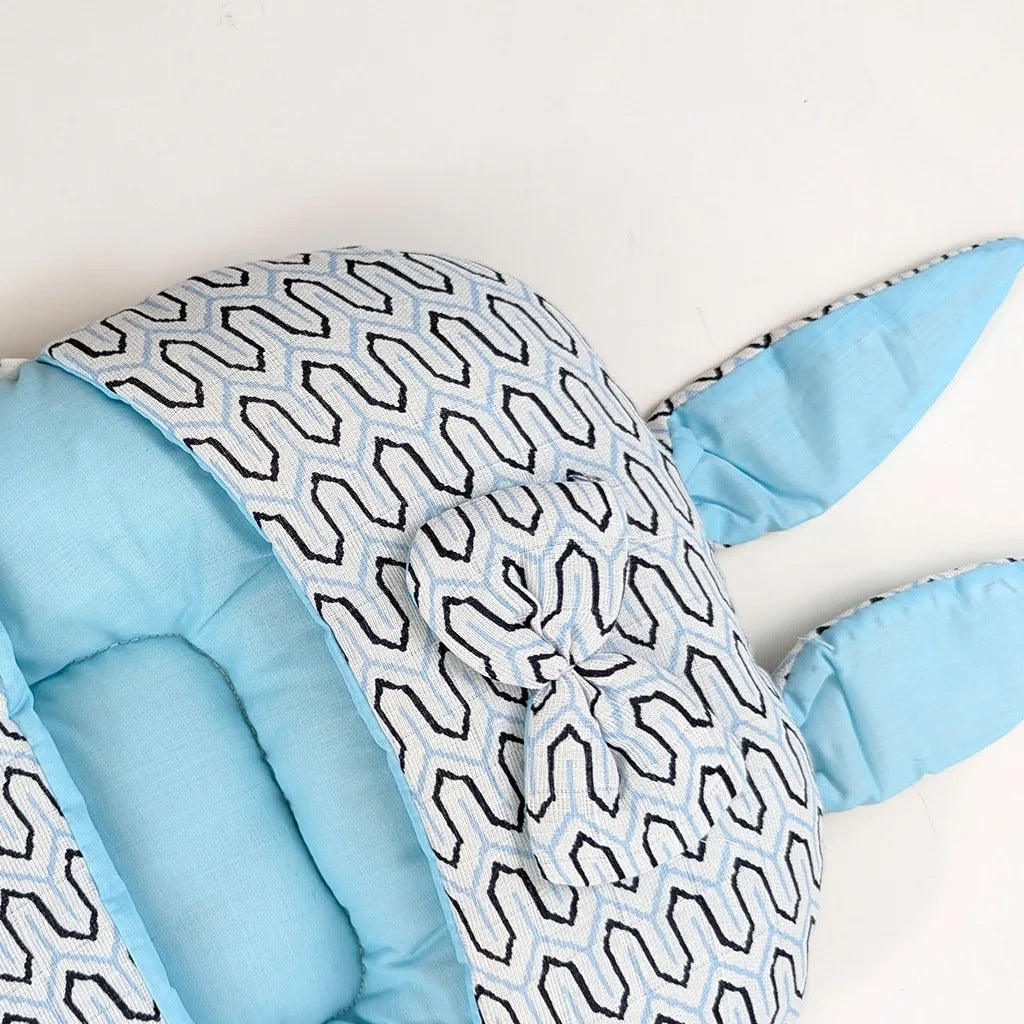 Muslin Baby Carry Nest, Light Green Rabbit – Kidzo – additional product view 2 of 2