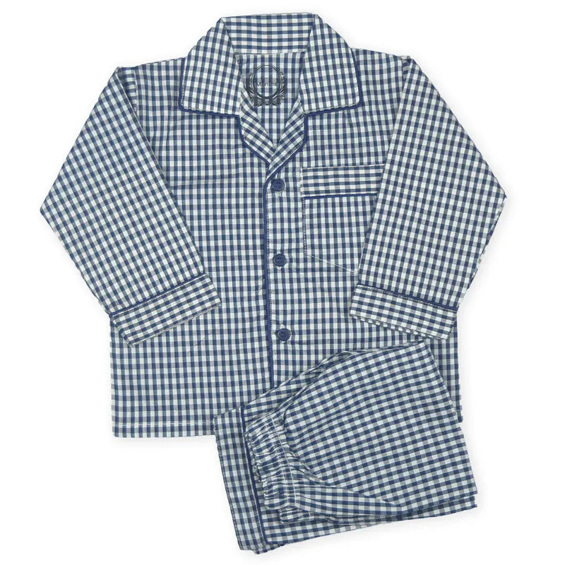 KIDZO BABY NIGHT SUIT CHECK BLUE WITH POCKET - image 2