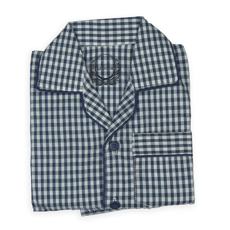 KIDZO BABY NIGHT SUIT CHECK BLUE WITH POCKET - image 3
