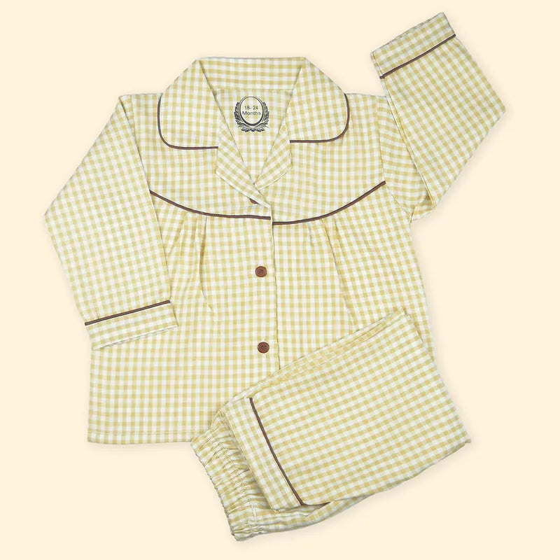 KIDZO NIGHT SUIT CHECK SKIN BROWN - image 2