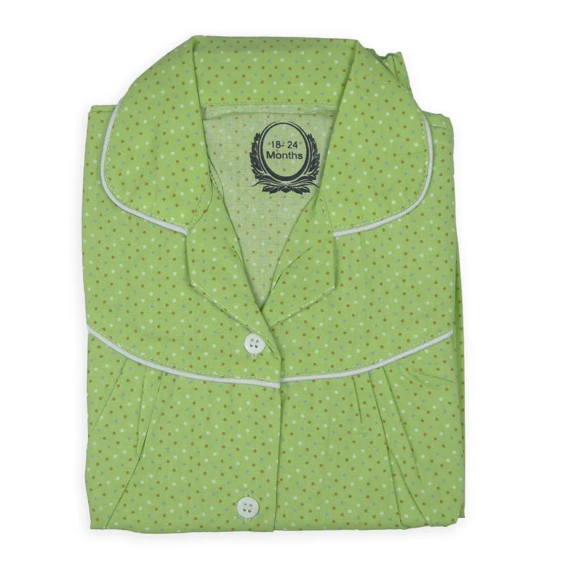 KIDZO NIGHT SUIT DOTTED PRINTED GREEN - image 3