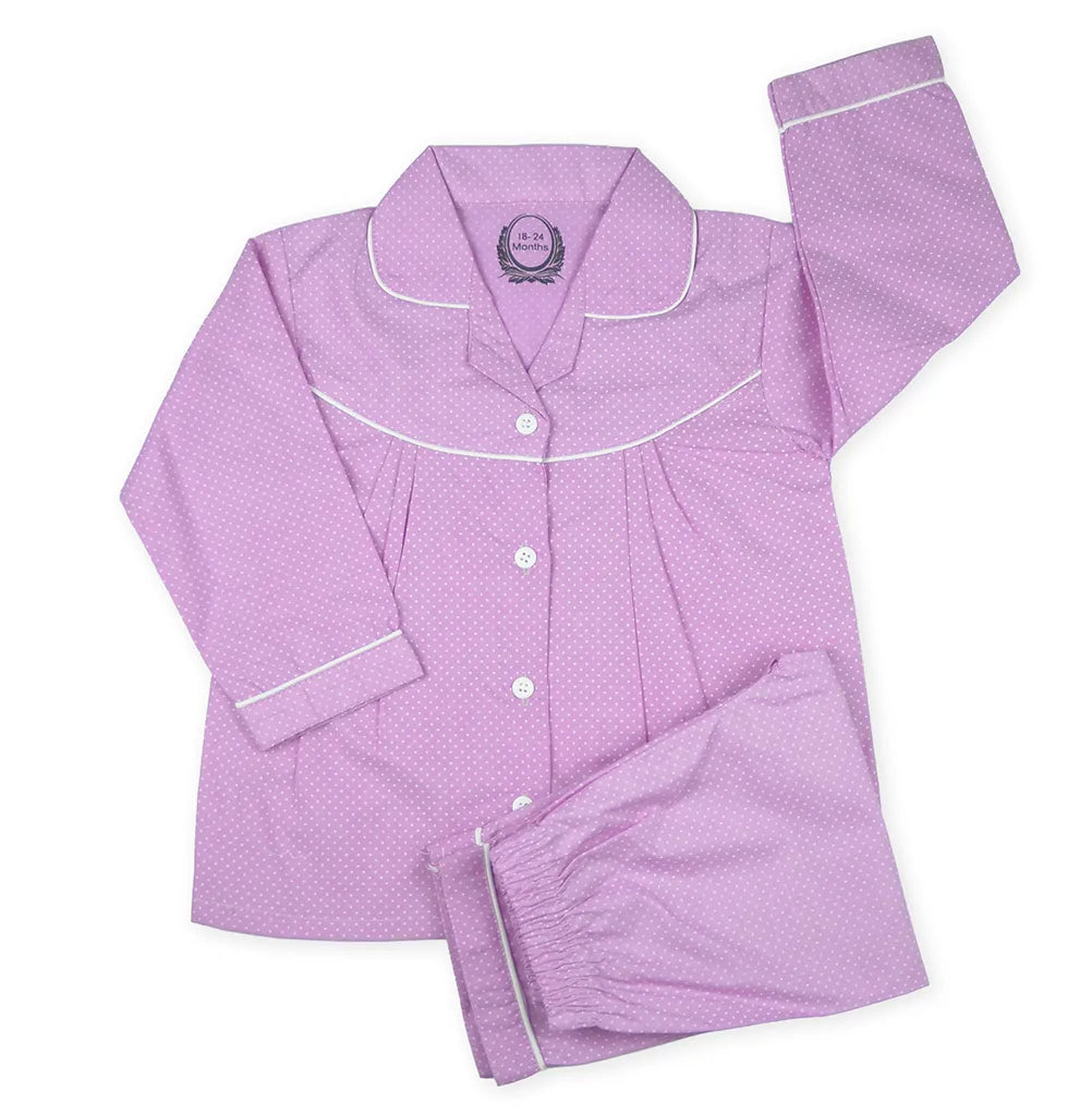 KIDZO NIGHT SUIT DOTTED PURPLE - image 2