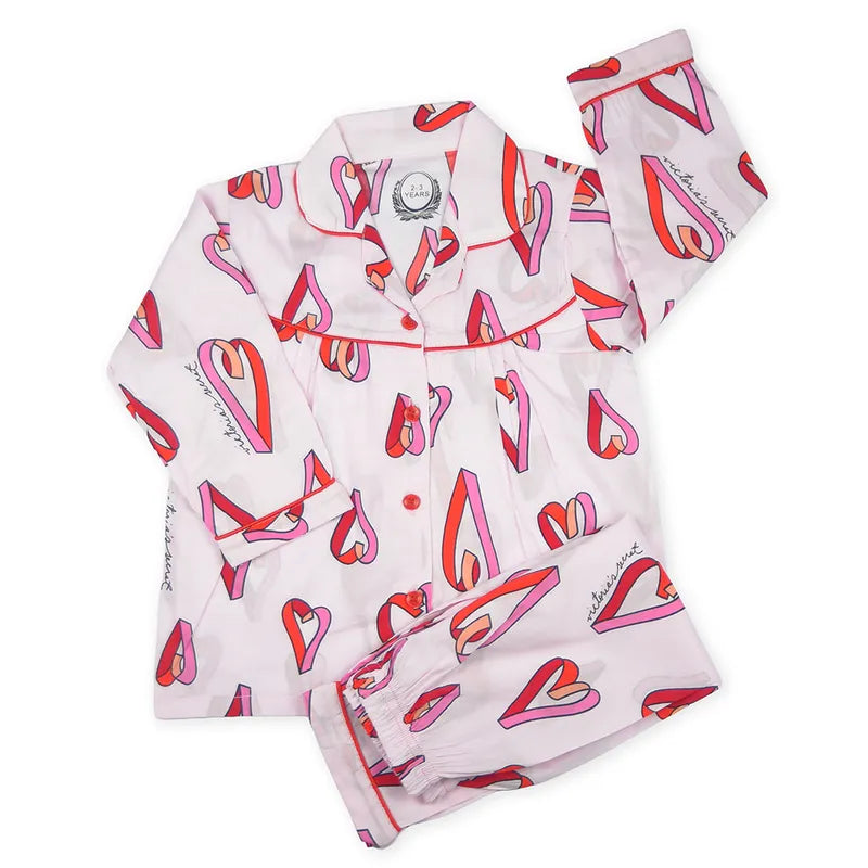 KIDZO NIGHT SUIT HEART SHAPE PINK - image 2