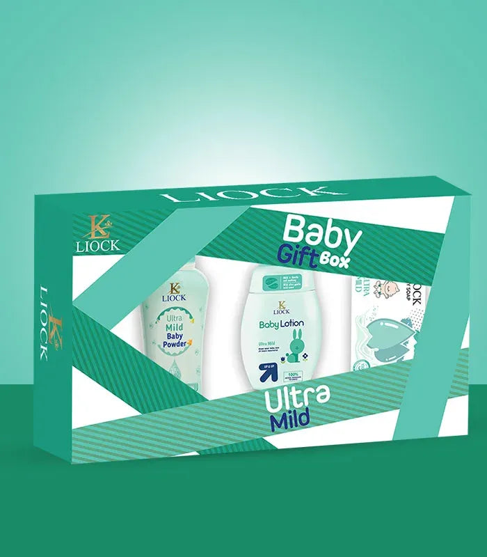LIOCK BABY GIFT BOX 3IN1 GREEN