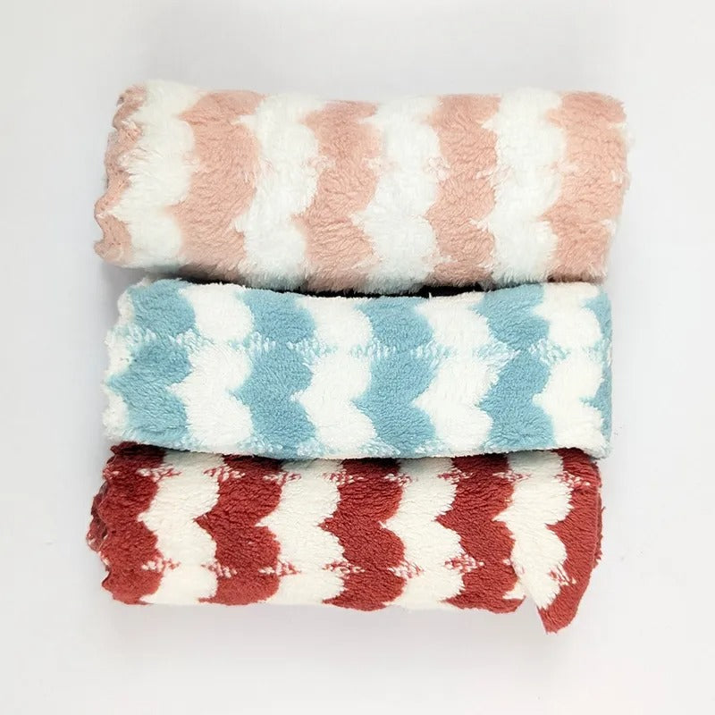 Baby Face Towels 3-Pack, Pink & Blue Clouds