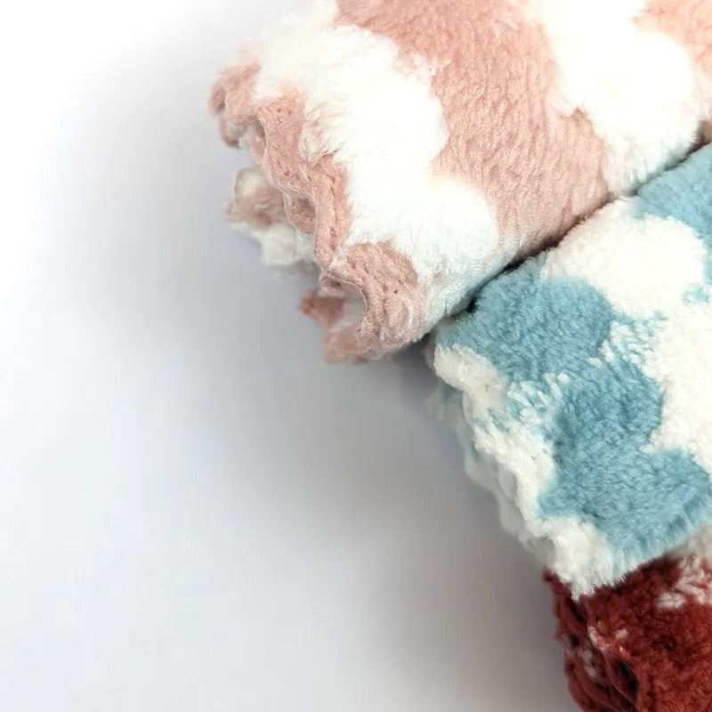 Baby Face Towels 3-Pack, Pink & Blue Clouds – additional product view 2 of 3