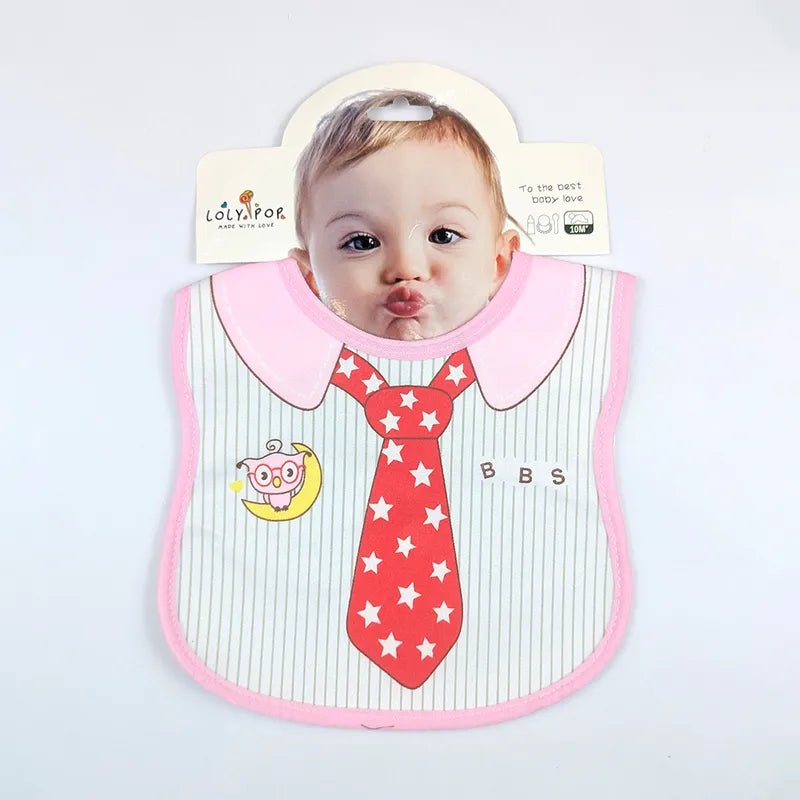 LOLY POP LITTLE BOSS PRINTED PREMIUM BIB WITH RED STAR TIE