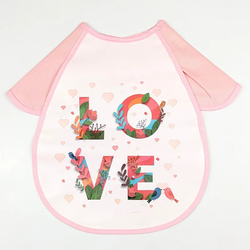LOVE FLORAL PRINT BABY APRON BIB WATERPROOF FULL COVER