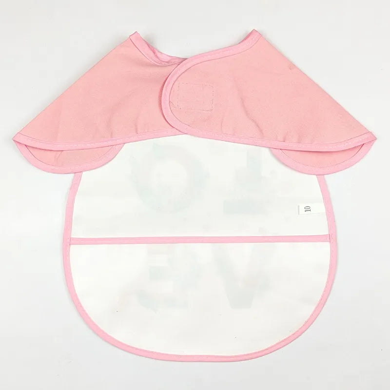 LOVE FLORAL PRINT BABY APRON BIB WATERPROOF FULL COVER - image 2