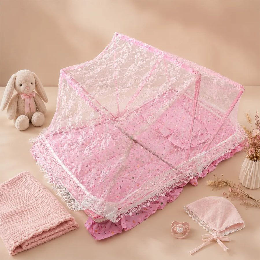 MAMA LOVE SQUARE MOSQUITO NET PINK