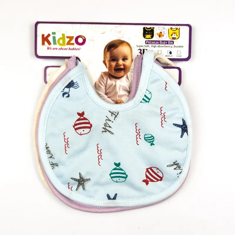 MEDIUM 3 PACK PREMIUM COTTON BABY BIBS SEA LIFE, BALON & SHIP THEM - image 2