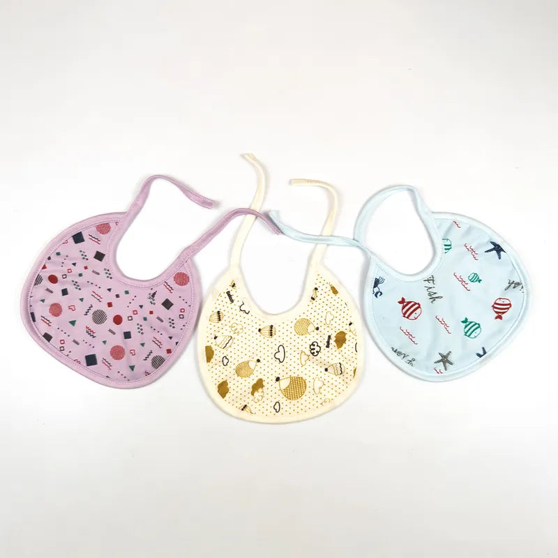 MEDIUM 3 PACK PREMIUM COTTON BABY BIBS SEA LIFE, GEOMETRIC & BALON THEMES - image 3
