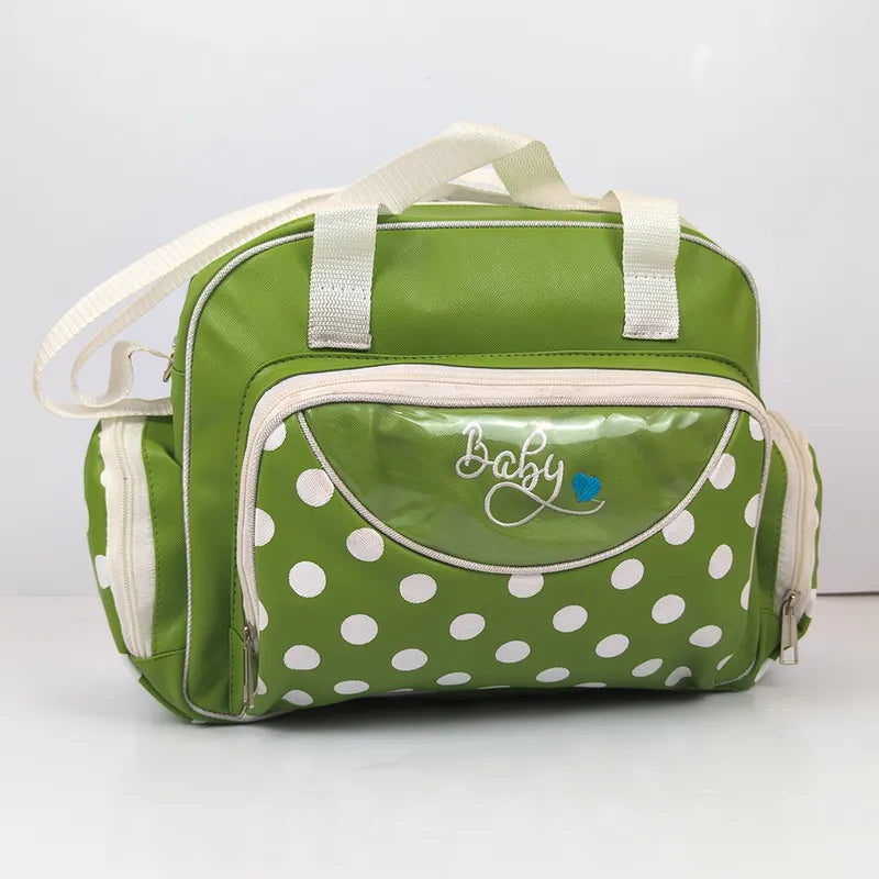 MINI MOMO BABY MOTHER BAG PRINTED GREEN