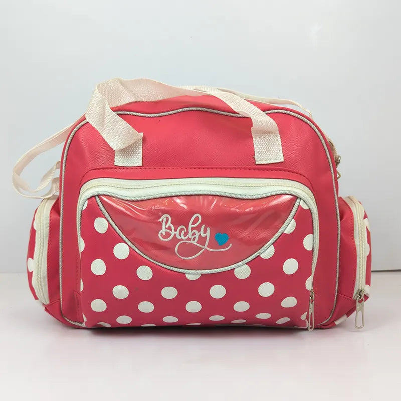 MINI MOMO BABY MOTHER BAG PRINTED HOT PINK