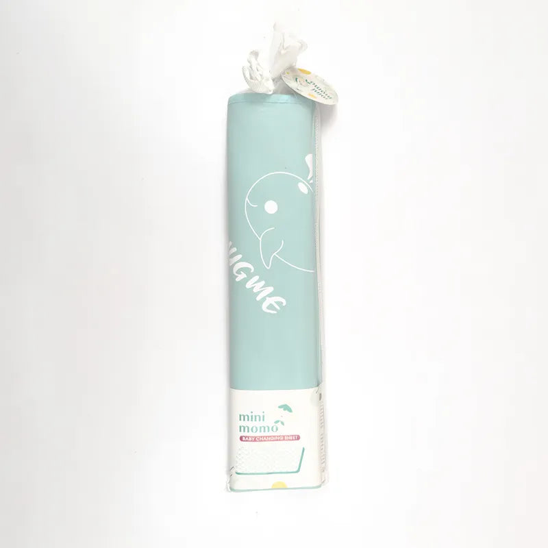 MINI MOMO WATERPROOF DIAPER CHANGING MAT SUPER SOFT QUILTED (CYAN) (19x27) - image 2