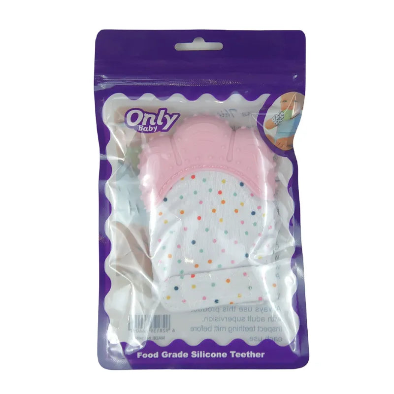 MITTENS TEETHER SILICONE BABY PINK ONLY BABY - image 2