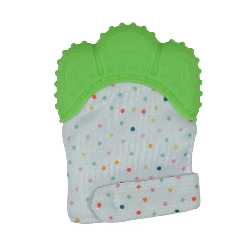MITTENS TEETHER SILICONE GREEN ONLY BABY