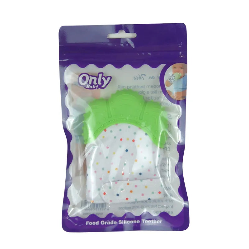 MITTENS TEETHER SILICONE GREEN ONLY BABY - image 2