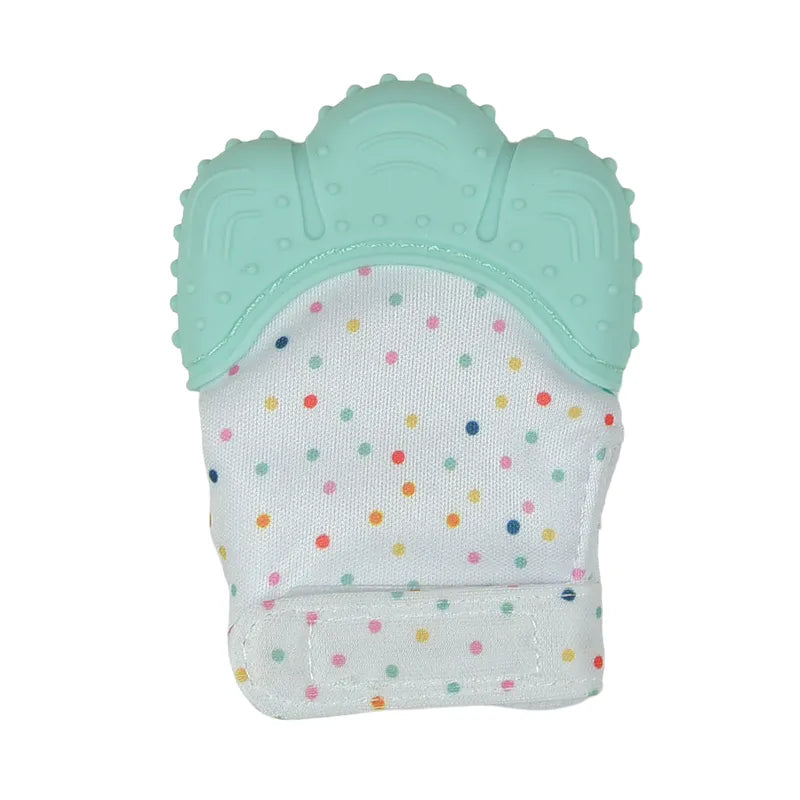 MITTENS TEETHER SILICONE LIGHT GREEN ONLY BABY