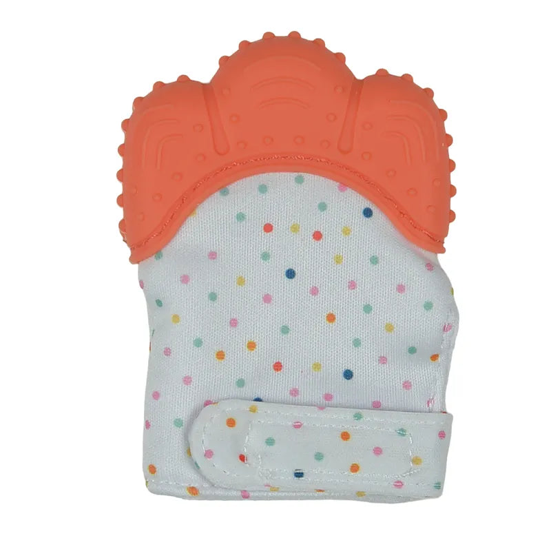 MITTENS TEETHER SILICONE ORANGE ONLY BABY