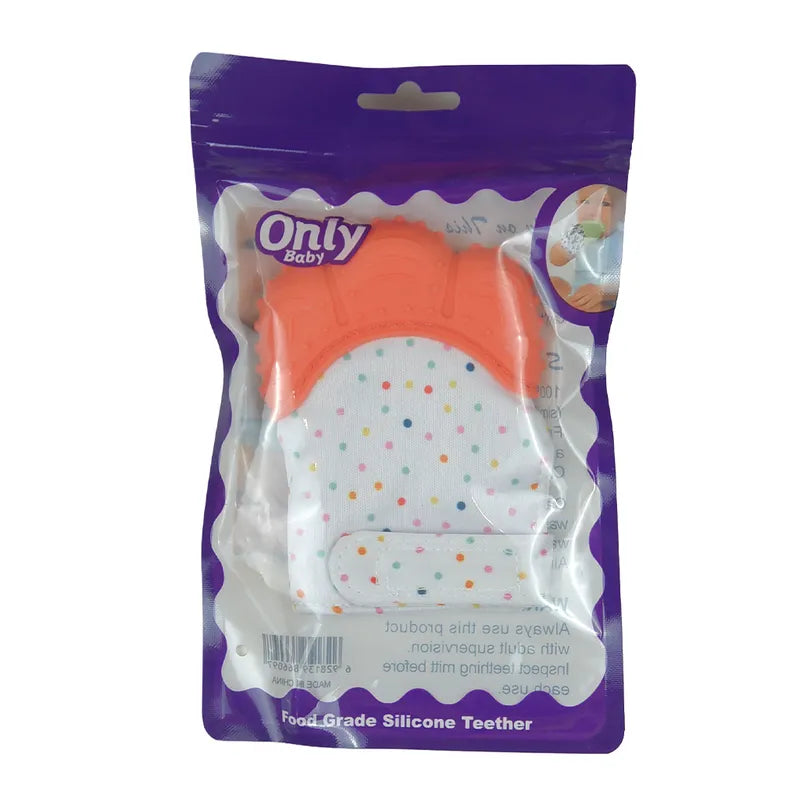 MITTENS TEETHER SILICONE ORANGE ONLY BABY - image 2