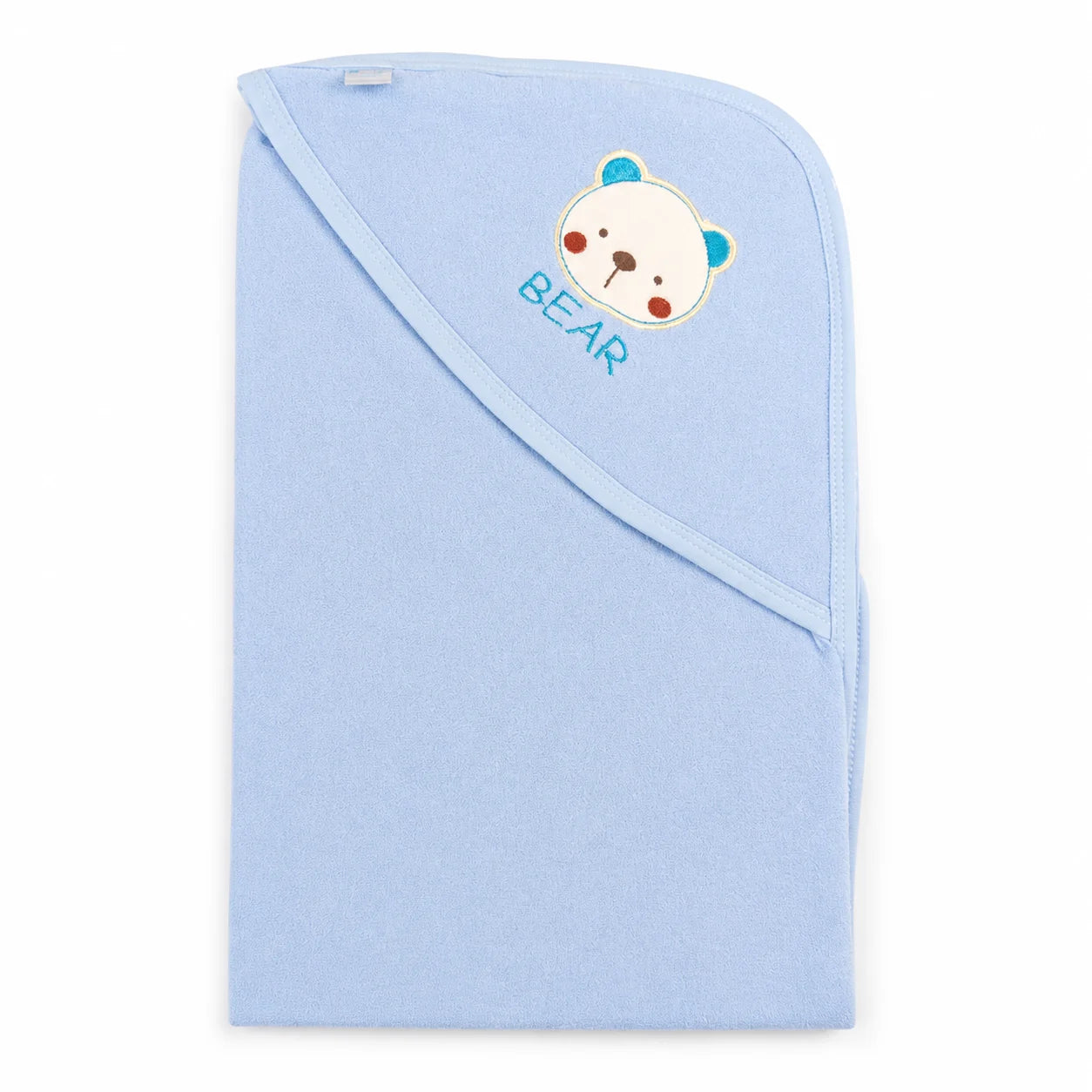 MONTALY BABY BATH TOWEL WITH BELT BEAR BLUE