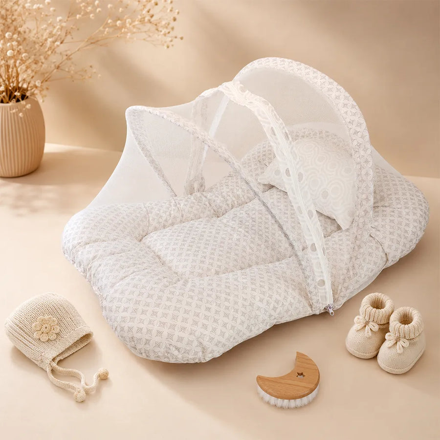 MOTHER CARE ROUND MOSQUITO NET BIG GREY
