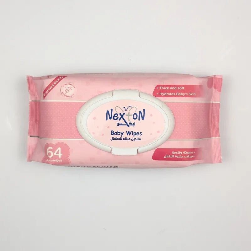 Nexton Soft & Thick Baby Wipes, 64 Pack