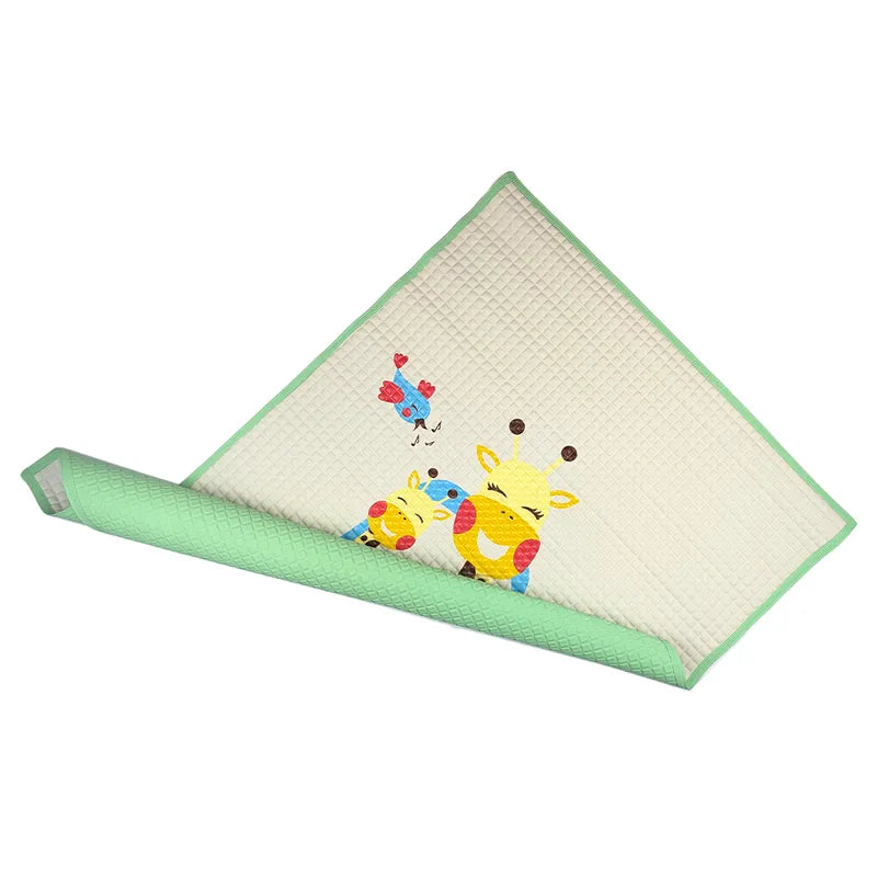 PREMIUM BABY COT SHEET AIR FILLED NATURAL RUBBER, GIRAFFE PRINT (60X90cm)