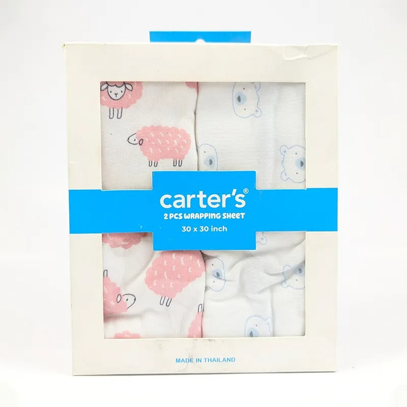 Carter’s Baby Wrapping Sheets 2-Pack, Bear & Sheep – additional product view 2 of 2