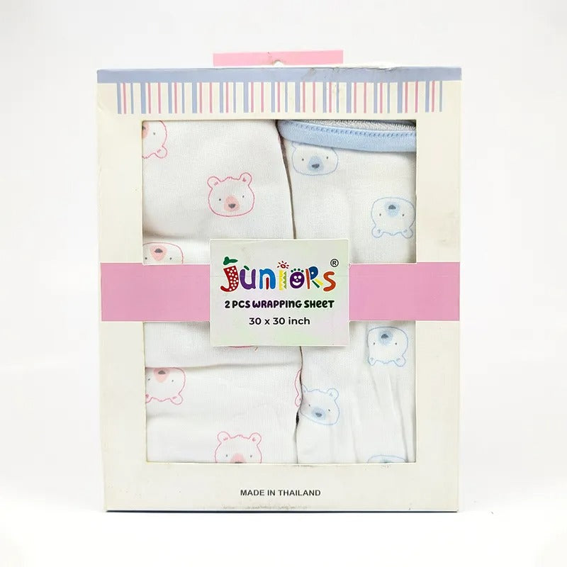 Junior Baby Wrapping Sheets 2-Pack, Bear Theme – additional product view 2 of 2