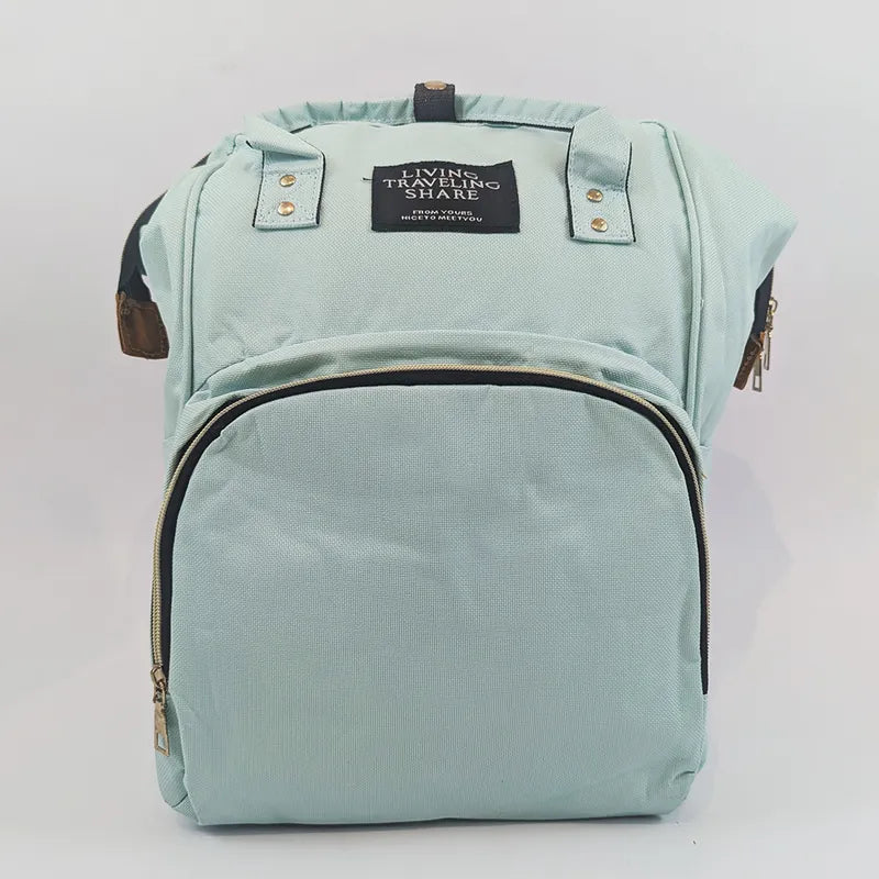 PREMIUM MULTI FUNCTIONAL DIAPER BACKPACK MINT GREEN EDITION