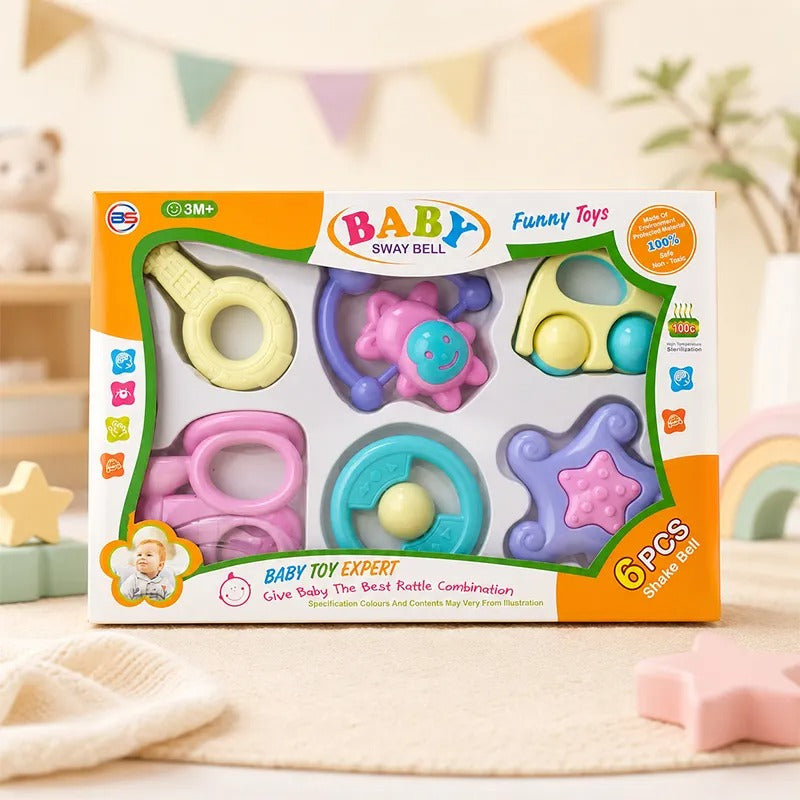 Baby Rattle Box 6pcs Multi – additional product view 2 of 2